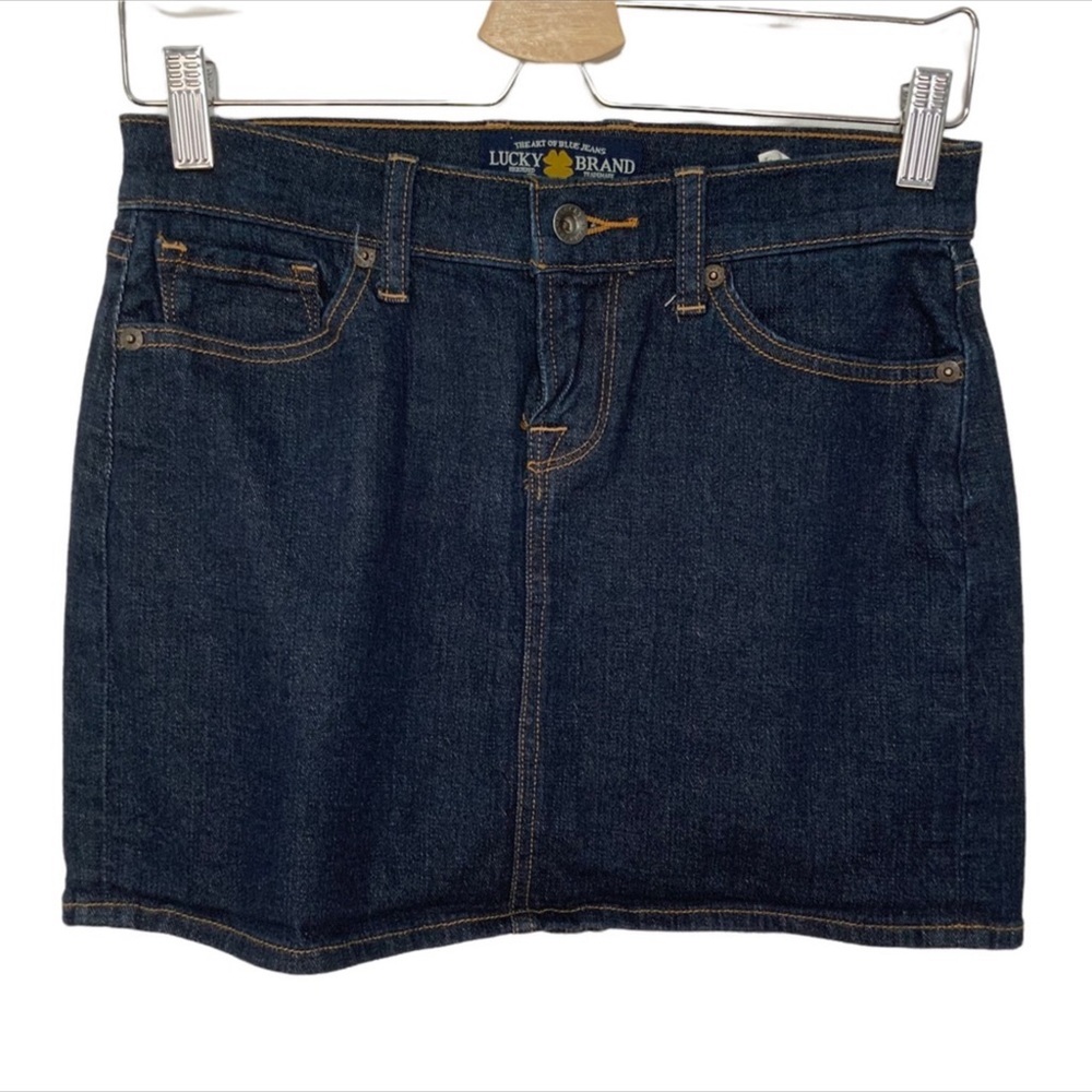 Lucky Brand Blossom Denim Jeans Mini Skirt